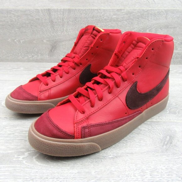 Nike Blazer Mid '77 Vintage Skate Shoes Mens Size 10 Red Burgundy NEW - Picture 4 of 13